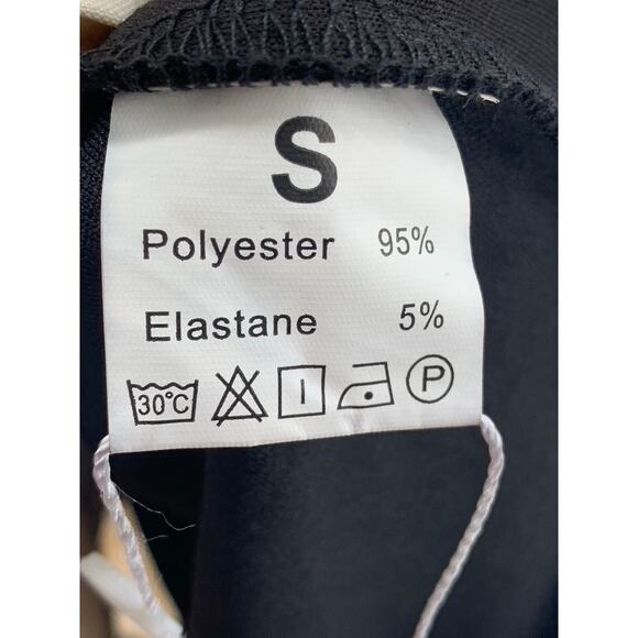 UNBRANDED Women's Black-Gold Pleated Button-Front Bodycon Tank Mini Dress SZ S - Picture 10 of 10